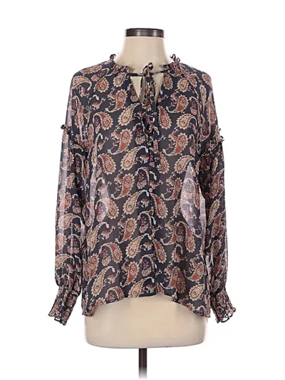 Pre-owned Mystree Long Sleeve Blouse In Blue