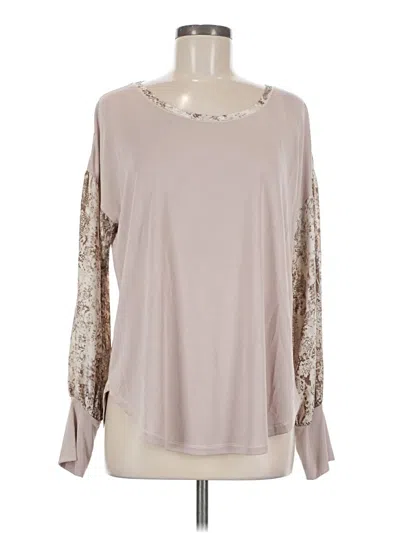 Pre-owned Mystree Long Sleeve Blouse In Brown