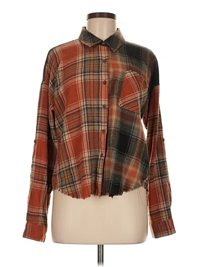 Pre-owned Mystree Long Sleeve Blouse In Brown