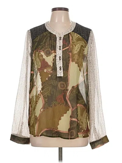 Pre-owned Mystree Long Sleeve Blouse In Brown