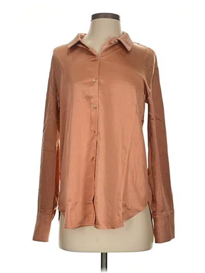 Pre-owned Mystree Long Sleeve Blouse In Brown