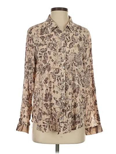 Pre-owned Mystree Long Sleeve Blouse In Brown
