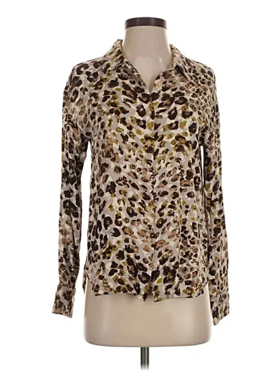 Pre-owned Mystree Long Sleeve Blouse In Brown