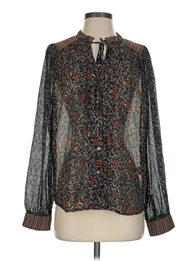 Pre-owned Mystree Long Sleeve Blouse In Brown