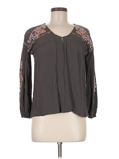 Pre-owned Mystree Long Sleeve Blouse In Gray