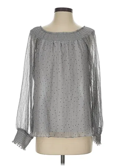 Pre-owned Mystree Long Sleeve Blouse In Gray