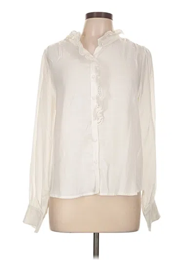 Mystree Long Sleeve Blouse In White