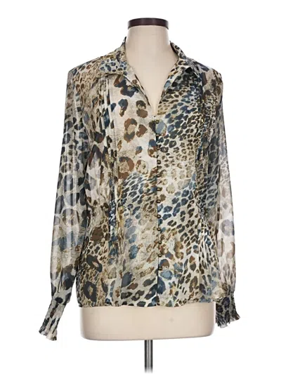 Pre-owned Mystree Long Sleeve Blouse In Ivory