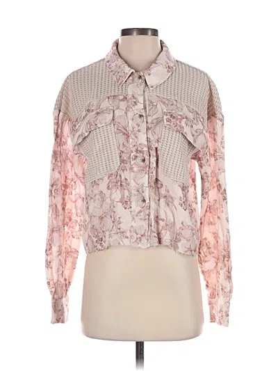 Mystree Long Sleeve Blouse In Pink