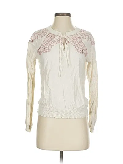 Pre-owned Mystree Long Sleeve Blouse In White