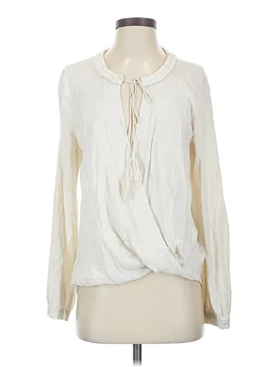 Pre-owned Mystree Long Sleeve Blouse In White
