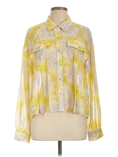 Mystree Long Sleeve Blouse In Yellow