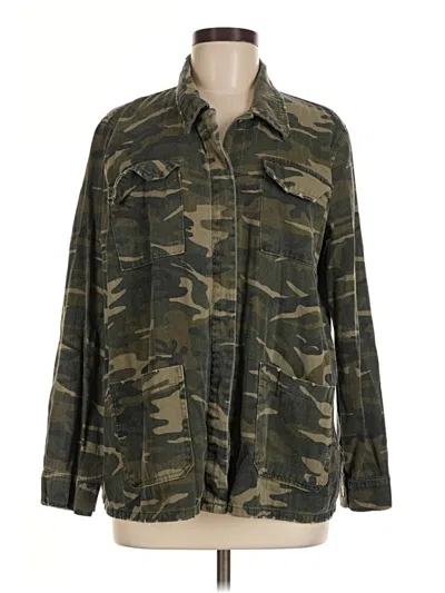 Pre-owned Mystree Long Sleeve Button Down Shirt In Green