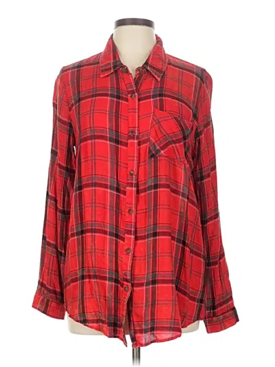 Pre-owned Mystree Long Sleeve Button Down Shirt In Red