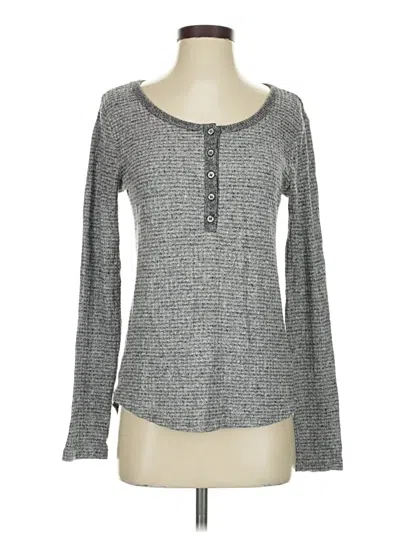 Pre-owned Mystree Long Sleeve Henley Shirt In Gray