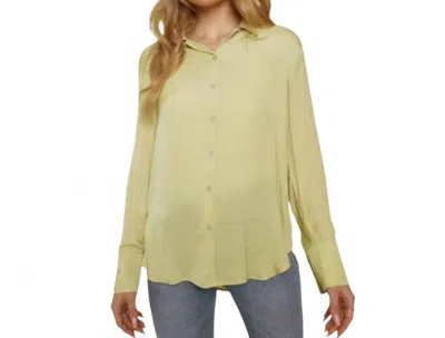 Mystree Long Sleeve Lightweight Shirt In Soft Pistacchio In Green