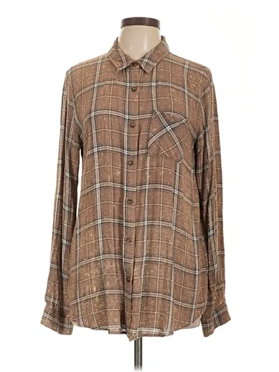 Pre-owned Mystree Long Sleeve Polo Shirt In Brown