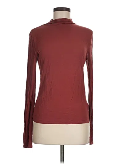 Pre-owned Mystree Long Sleeve Turtleneck In Burgundy