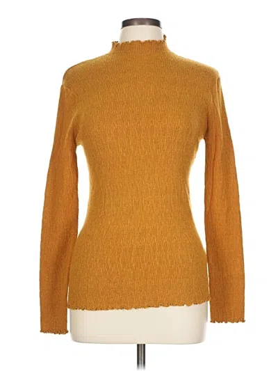 Pre-owned Mystree Long Sleeve Turtleneck In Gold