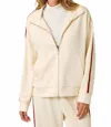 Mystree Loring Zip Up Jacket In Beige In Yellow