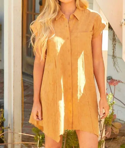 Mystree Marigold Dreams Mini Dress In Mustard In Yellow