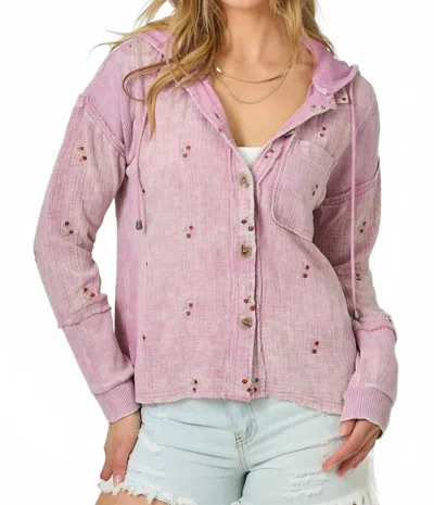 Mystree Morning Mist Jacket In Washed Rose In Pink