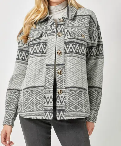 Mystree Nichole Jacket In Grey/charcoal In Multi