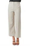 Mystree Pin Stripe Tailored Trousers In Striped In Neutral