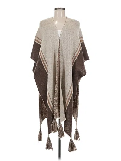 Pre-owned Mystree Poncho In Brown