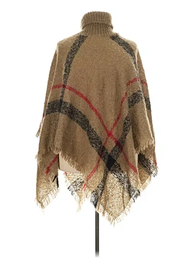 Pre-owned Mystree Poncho In Tan