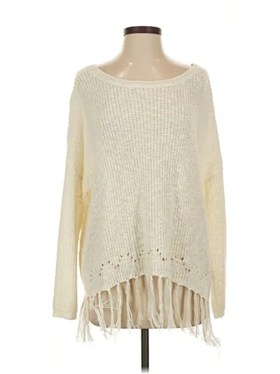 Pre-owned Mystree Pullover Sweater In White