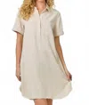 Mystree Roll Up Your Sleeves Dress In Neutral Oatmeal Color In Neutral