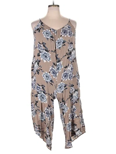 Pre-owned Mystree Romper In Tan