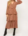 Mystree Semi Sheer Lurex Tier Midi Dress In Leopard Print In Multi