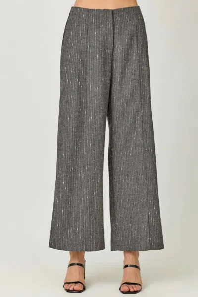 Mystree Shimmer & Stride Pinstripe Trousers In Grey In Gray