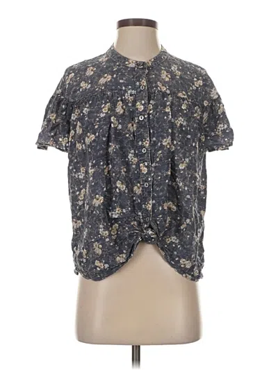 Pre-owned Mystree Short Sleeve Blouse In Gray