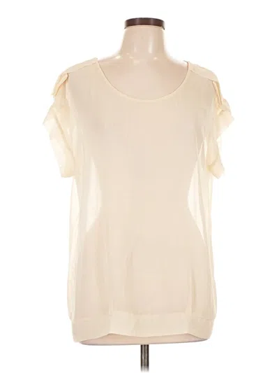Pre-owned Mystree Short Sleeve Blouse In Ivory