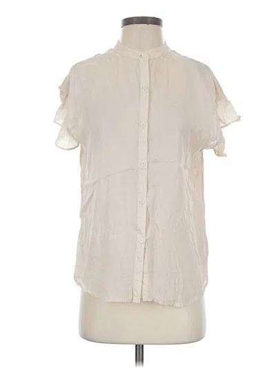 Pre-owned Mystree Short Sleeve Blouse In Ivory