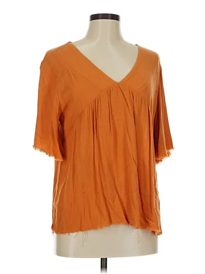 Pre-owned Mystree Short Sleeve Blouse In Orange