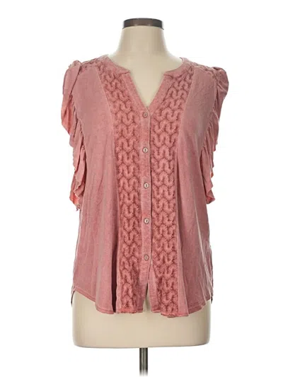 Pre-owned Mystree Short Sleeve Blouse In Pink