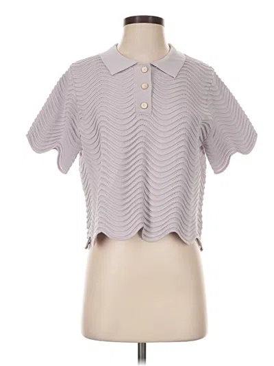 Pre-owned Mystree Short Sleeve Blouse In Purple