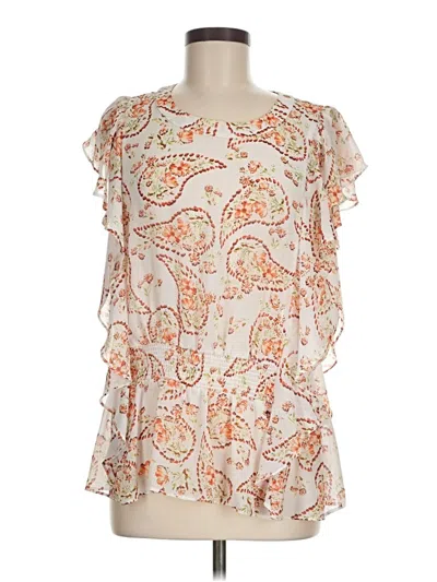 Pre-owned Mystree Short Sleeve Blouse In White