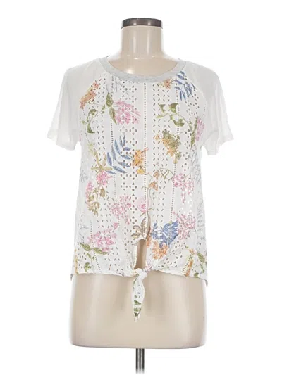 Pre-owned Mystree Short Sleeve Blouse In White