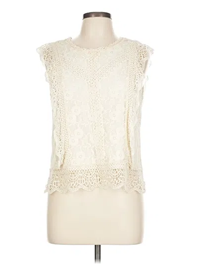 Pre-owned Mystree Sleeveless Blouse In White