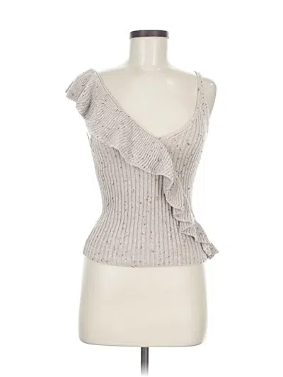 Pre-owned Mystree Sleeveless Top Gray One Shoulder Neckline Tops