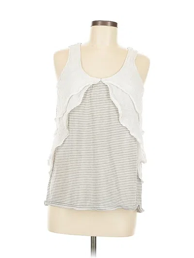 Pre-owned Mystree Sleeveless Top White Halter Neckline Tops
