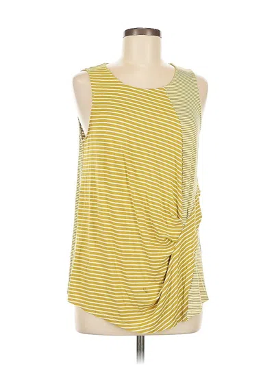 Pre-owned Mystree Sleeveless Top Yellow One Shoulder Neckline Tops