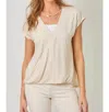 Mystree Surplice Neck Top In Oatmeal In Neutral