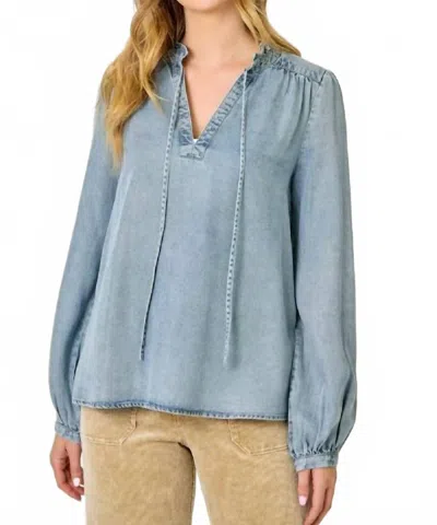 Mystree Tencel Blouse In Denim In Multi