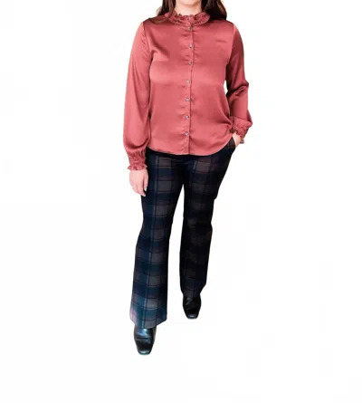 Mystree Thalia Top In Merlot In Red